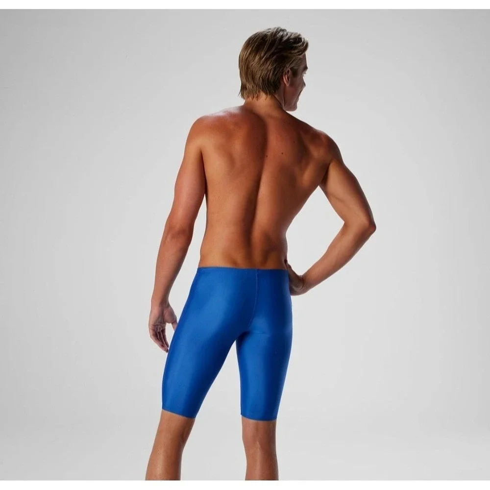 Speedo Men's Peacoat Blue Solid Jammer Swimsuit Size 30